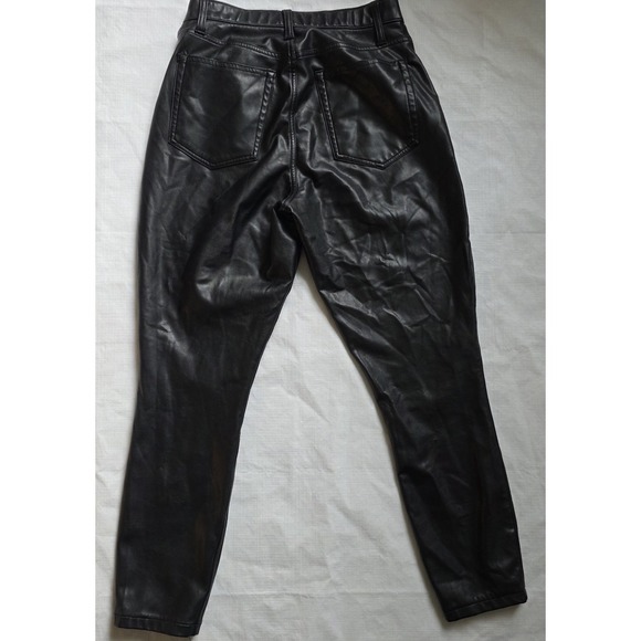 Abercrombie & Fitch Skinny high rise black sz 29/8 curve love Vegan Leather Y2K - Picture 4 of 11